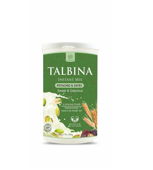 AL MASNOON Talbina Pista & Dates Instant Mix – Sweet & Delicious/A Sunnah Food For All Age Group (300g Pack of 1)