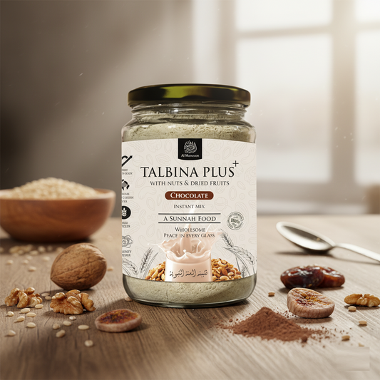 AL MASNOON Talbina+ Plus Instant Mix with Nuts & Dried Fruits (Natural Chocolate Flavour ) – 350g