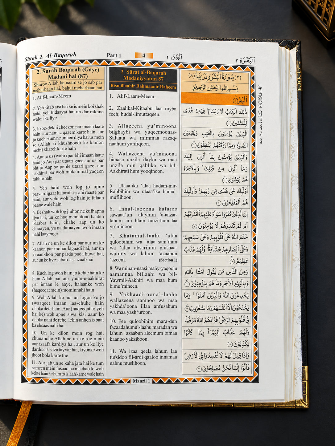 The Holy Quran – Premium Kaaba Edition Arabic Text with Roman Urdu Translation & Transliteration Futuremark Publication
