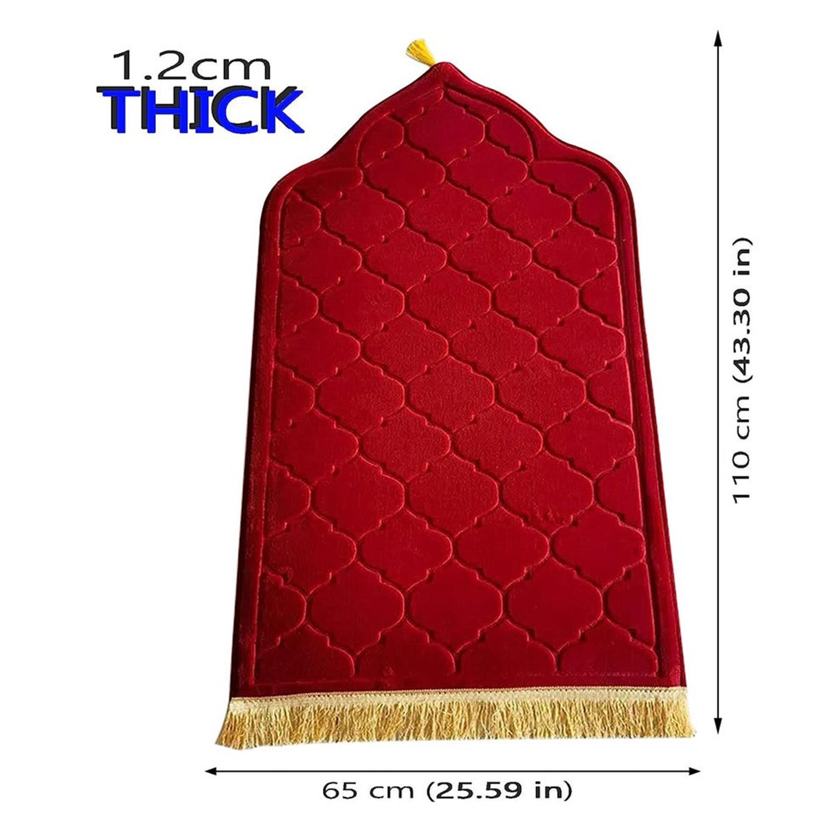 Maroon premium Islamic prayer mat
