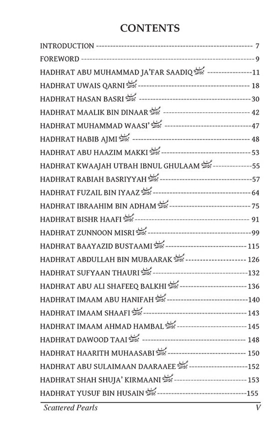 Scattered Pearls - Selected Sayings and anecdotes of the illustrious Auliya