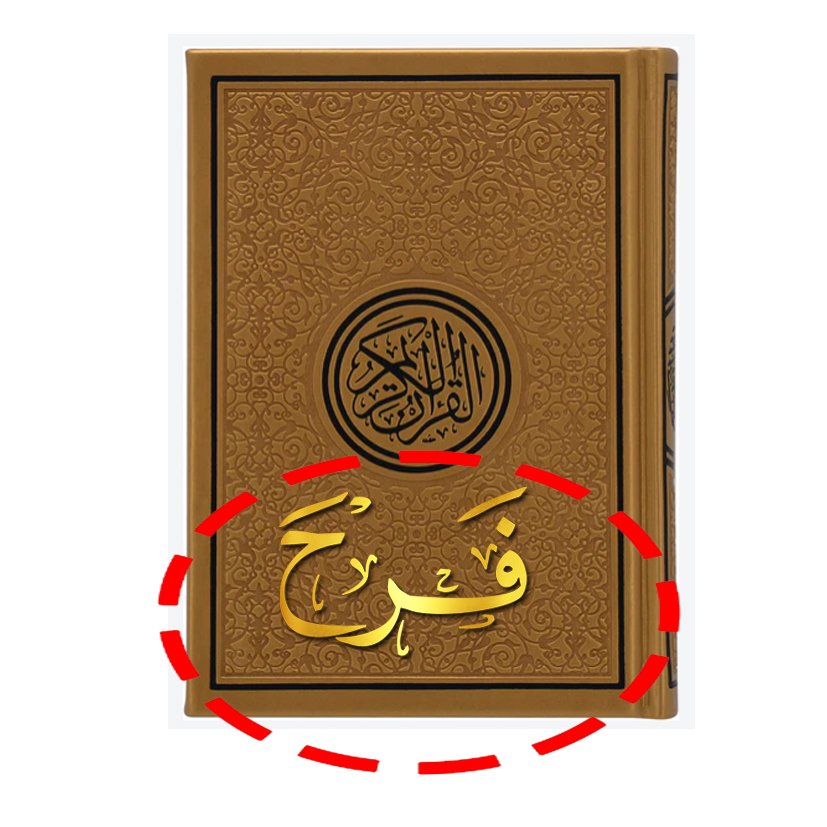 Golden personalized Rainbow Quran with custom name