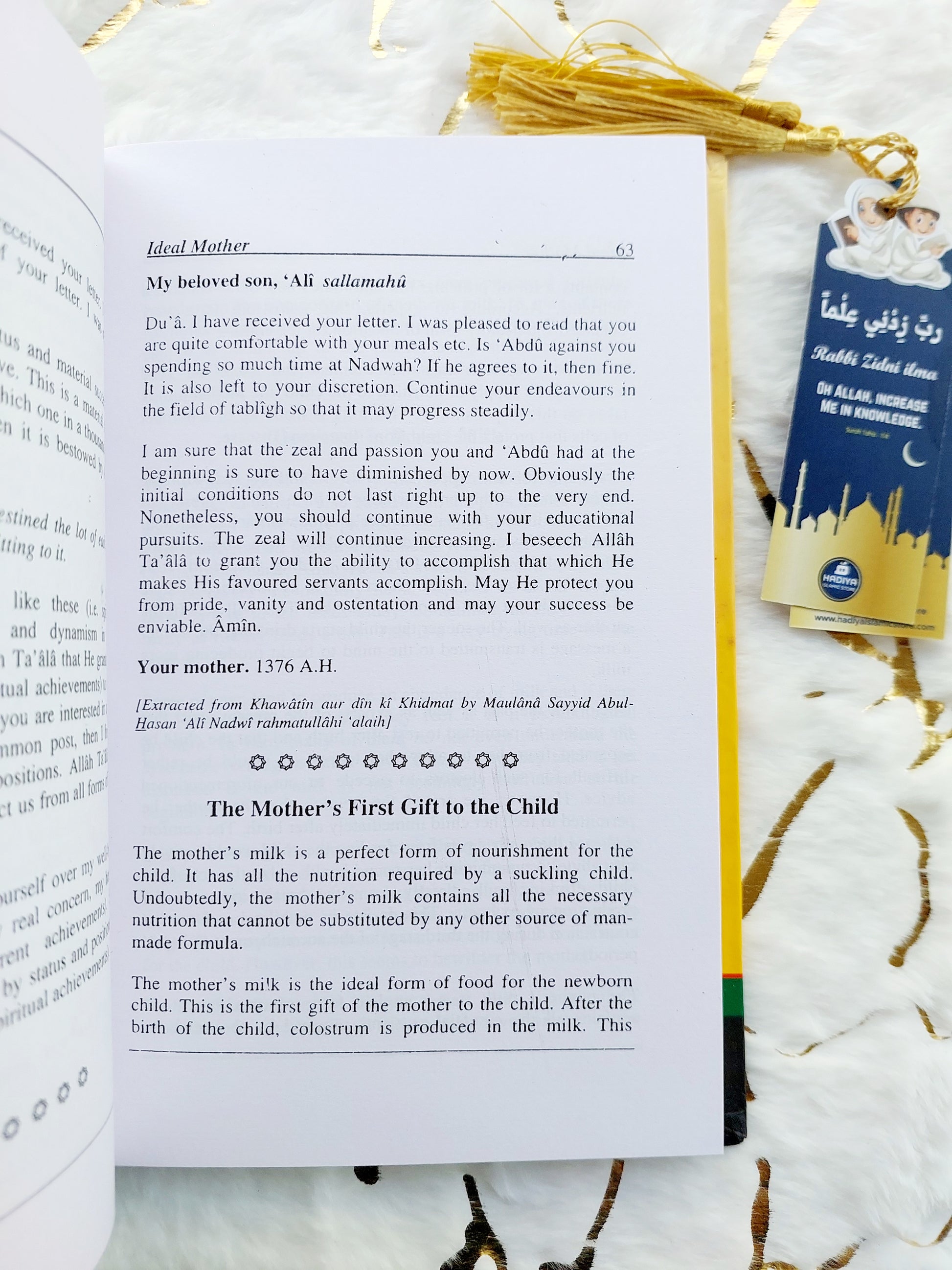 "Description of 'The Ideal Mother,' highlighting parenting principles for a peaceful, faith-based household."