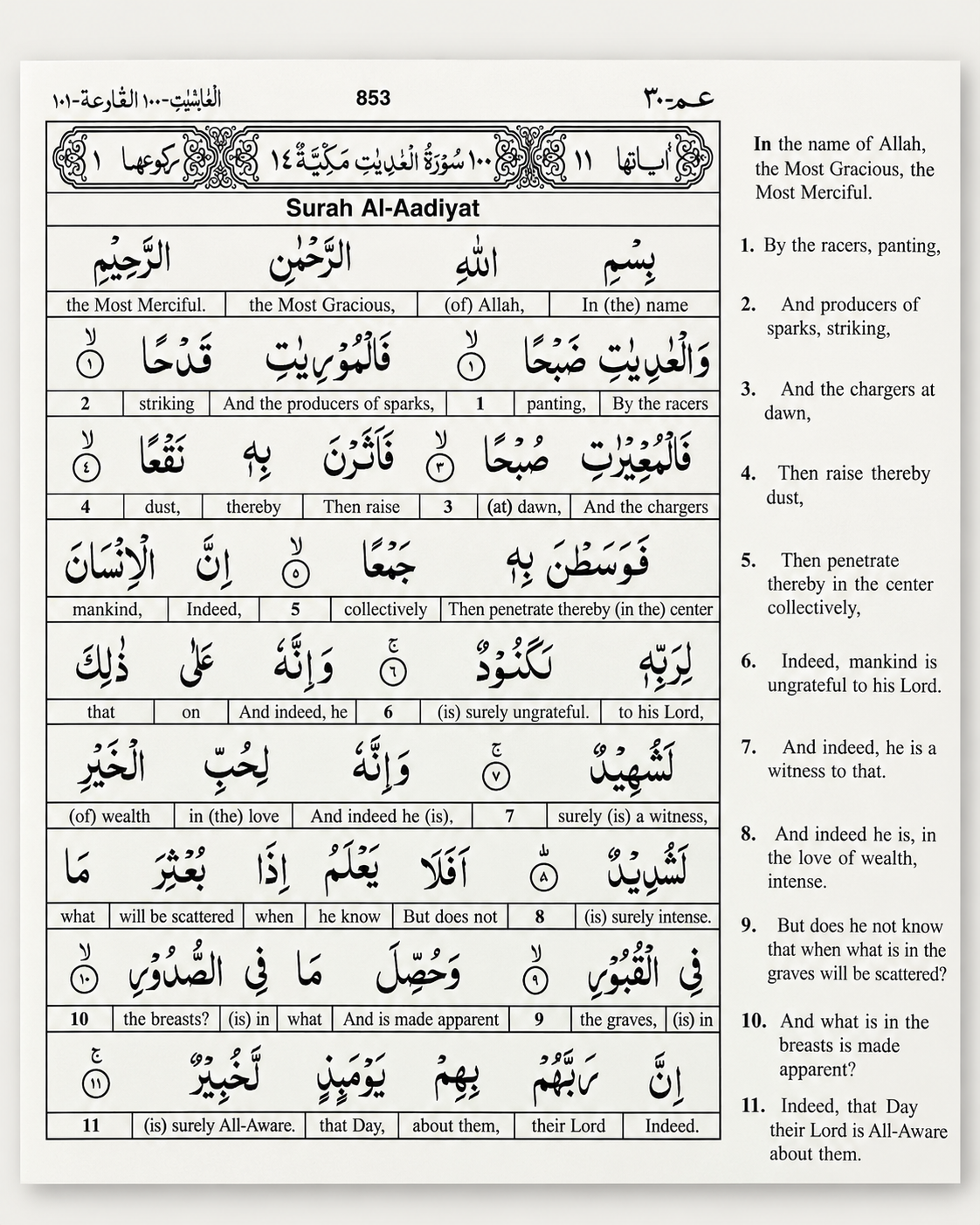 The Glorious Quran – Word to Word English Translation | 3 Volume Set Islami Kitab Ghar